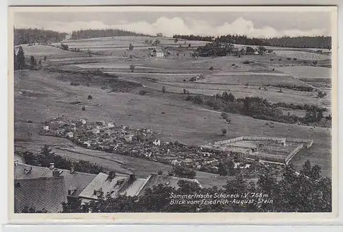 62075 Ak Sommerfrische Schöneck Blick vom Friedrich August Stein 1941