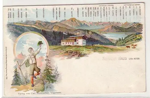 62022 Ak Lithographie Maison Neureut (1264 mètres) vers 1900