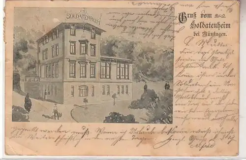62021 Ak Salutation de la maison militaire de Münsingen 1901