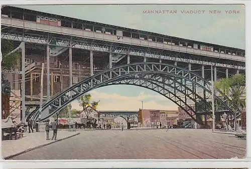 61990 Ak New York USA Manhattan Viaduct 1910