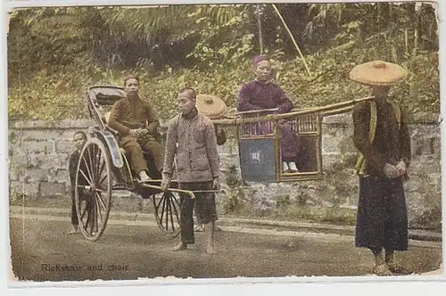 61975 Ak China Rickshaw and chary vers 1897