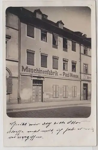 61965 Foto Ak Pössneck Maschinenfabrik Paul Haase 1909