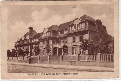 61908 Ak Kruppsche Berta Hôpital Friemersheim vers 1930