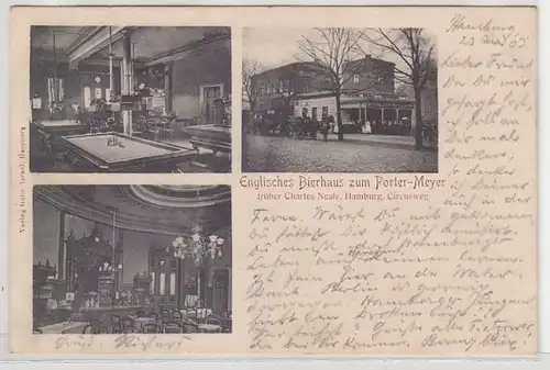 61900Ak Hamburg Engliches Bierhaus zum Porter Meyer 1904