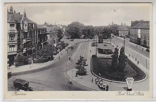 61882 Ak Hannover H.W. Platz mit Verkehr 1939