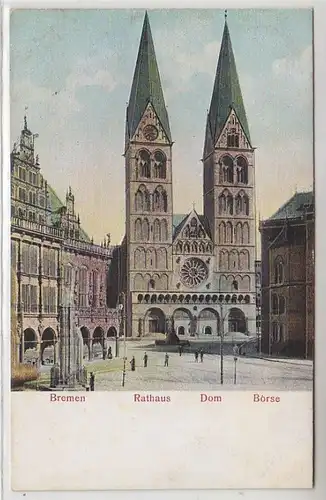 61877 Grage Ak Bremen Hôtel de ville Dom et Bourse vers 1910