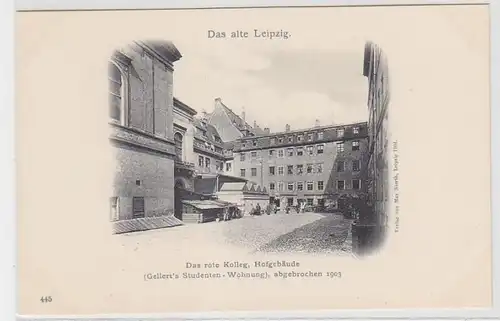 61874 Ak Leipzig das rote Kolleg Hofdebäude abgebrochen im Jahre 1903