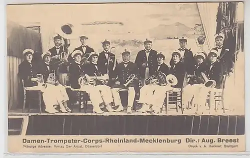 61862 Ak Damen Trompeter Corps Rheinland Mecklembourg Verlag Düsseldorf 1935