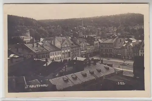 61859 Photo Ak Trautenau en Bohême Vue totale 1926