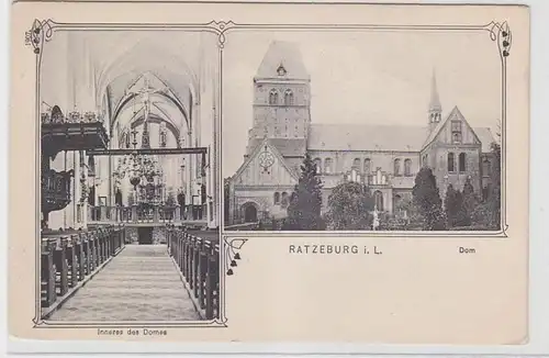 61826 Multi-image Ak Ratzeburg à L. Dom et l'intérieur du Dôme vers 1910