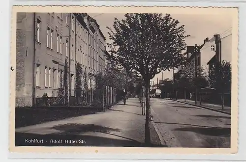 61822 Ak Kohlfurt Wegliniec in Niederschlesien Straßenansicht 1942