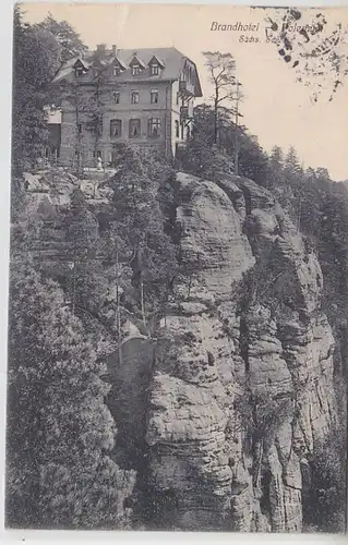 61815 Ak Brandhotel Polenztal sächsische Schweiz 1910