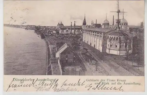 61814 Ak Düsseldorfer Ausstellung Gebäude der Firma Krupp 1902