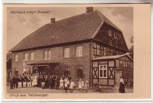 61811 Ak Salutation de Feldbergen Gasthaus Albert Bremer vers 1930