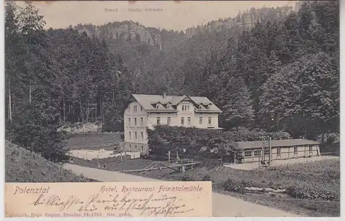 61774 Ak Polenztal Hotel Restaurant Prinztalmühle 1904
