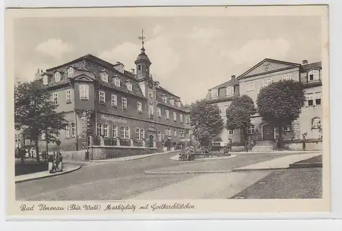 61733 Ak Bad Ilmenau Marktplatz mit Goetheschlößchen um 1930