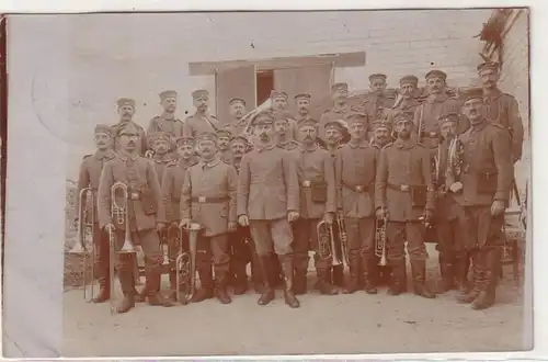 61566 Feldpost Foto Ak Militär Kapelle im 1. Weltkrieg 1915