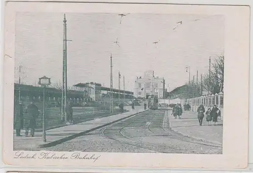 61522 Ak Gruss aus Lodsch Kalischer Bahnhof 1940
