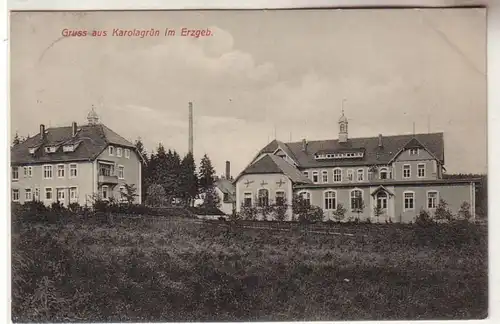 61484 Ak Gruß aus Karolagrün im Erzgebirge 1909