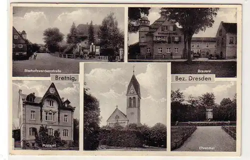61479 Mehrbild Ak Bretnig Bezirk Dresden Brauerei usw. um 1930