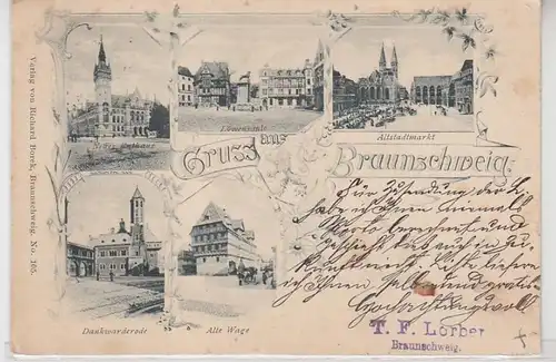 61473 Mehrbild Ak Gruß aus Braunschweig 1902