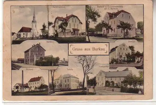 61446 Mehrbild Ak Gruß aus Burkau Bahnhof usw. 1910
