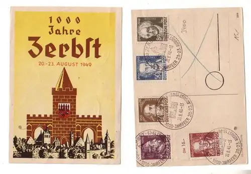 61431 Festpostkarte zur 1000 Jahrfeier Zerbst 20.-23. August 1949