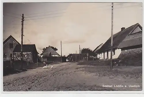 61424 Photo Ak Seebad Loddin sur Usedom Vue de route 1936