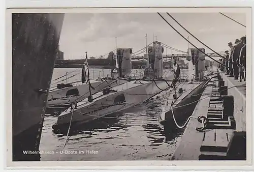 61408 Ak Wilhelmshaven U-Boote im Hafen 1936