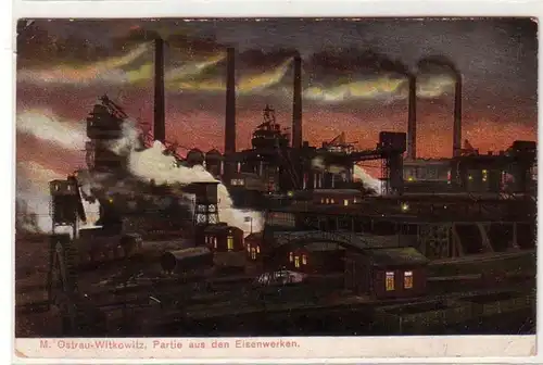 61373 Ak Moravie Ostraus Witkowitz partie aux usines sidérurgiques 1911