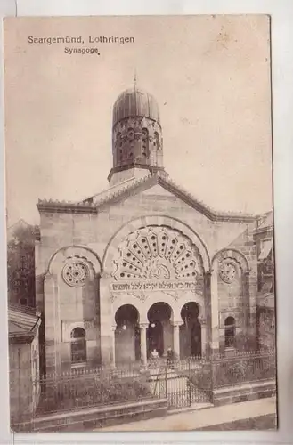 61339 Ak Saargemünd Lorraine Synagogue 1918