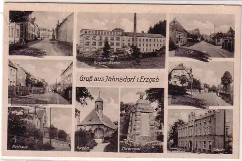 61330 Mehrbild Ak Gruß aus Jahnsdorf im Erzgebirge um 1940