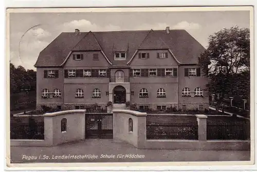 61322 Ak Pegau in Sachsen Landwirtschaftliche Schule für Mädchen 1937