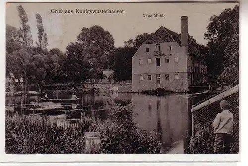 61319 Ak Gruß aus Königswusterhausen neue Mühle 1911