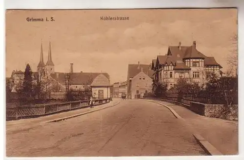 61309 Ak Grimma in Sachsen Köhlerstrasse um 1920