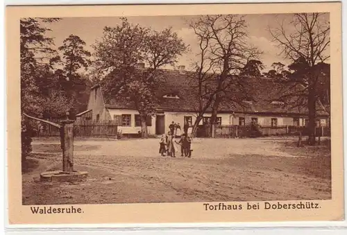 61270 Ak Waldesruhe Torfhaus bei Doberschütz um 1920