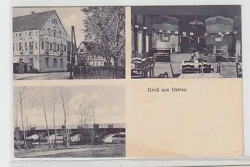 61195 Mehrbild Ak Gruß aus Ostrau Gasthaus 1938