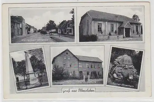 63549 Mehrbild Ak Gruß aus Olbersleben Schule usw. um 1930
