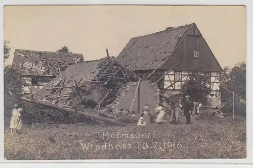 63545 Foto Ak Hermsdorf Windhose Sturmkatastrophe am 10.7.1916