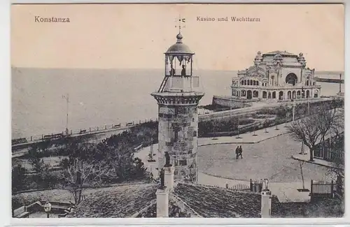 63531 Ak Konstanza Constanza in Rumänien Kasino und Wachtturm um 1915