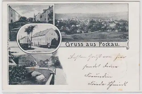 63496 Mehrbild Ak Gruß aus Pockau im Erzgebirge 1900
