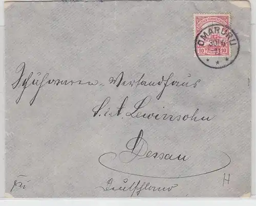 63480 Lettre de la colonie allemande DSWA cachet Omaruru 1911 à Dessau