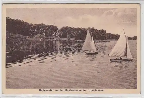 63471 Ak Badeanstalt an der Husarenecke am Krimnicksee 1929