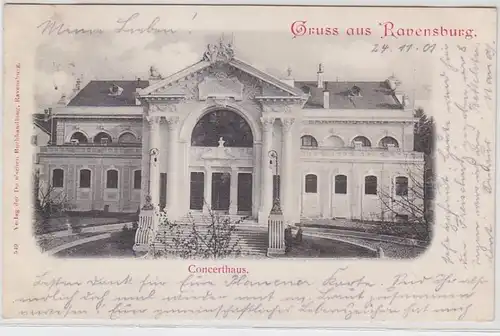 63467 Ak Gruss de Ravensburg Concerthaus 1901