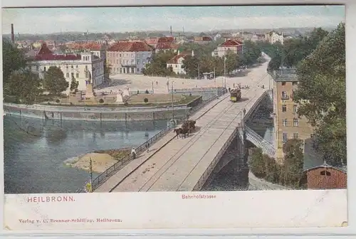 63464 Ak Heilbronn Bahnhofstrasse 1905