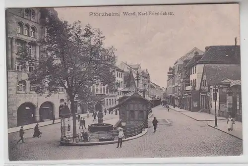 63454 Ak Pforzheim Westl. Karl-Friedrichstr. 1909