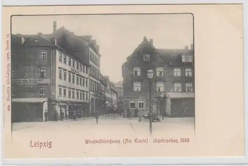 63419 Ak Leipzig Windmühlengasse (Am Kautz) abgebrochen 1888