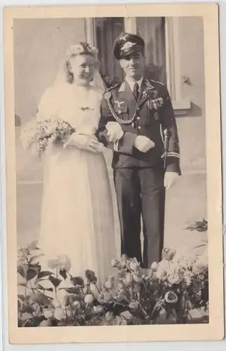 63385 Photo de mariage AK Air Force aérienne avion avec ordre et borddolf 2e guerre mondiale