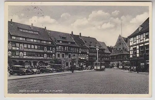 63281 Feldpost Ak Halberstadt Fischmarkt 1940