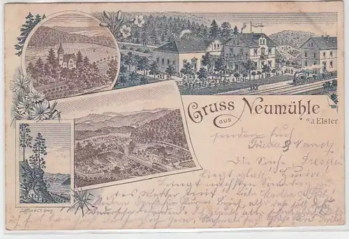 63239 Mehrbild Ak Gruss aus Neumühle an der Elster 1899